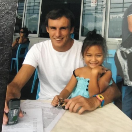 Lilliana Bowrey with her father Jake Bowrey when she was little.